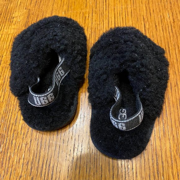 Uggs Baby Black Slides - Picture 2 of 6